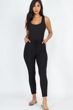 Load image into Gallery viewer, Ribbed Sleeveless Drawstring catsuits Jumpsuit
