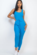 Load image into Gallery viewer, Ribbed Sleeveless Drawstring catsuits Jumpsuit
