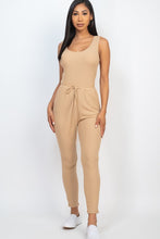 Load image into Gallery viewer, Ribbed Sleeveless Drawstring catsuits Jumpsuit
