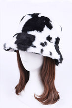 Load image into Gallery viewer, Cow Print Faux Fur Bucket Hat
