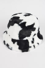 Load image into Gallery viewer, Cow Print Faux Fur Bucket Hat
