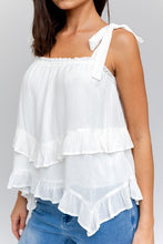 Load image into Gallery viewer, Sleeveless Asymmetrical Hem Line Tiered Top
