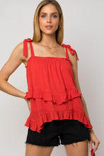 Load image into Gallery viewer, Sleeveless Asymmetrical Hem Line Tiered Top
