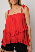 Load image into Gallery viewer, Sleeveless Asymmetrical Hem Line Tiered Top
