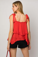 Load image into Gallery viewer, Sleeveless Asymmetrical Hem Line Tiered Top
