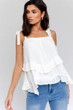 Load image into Gallery viewer, Sleeveless Asymmetrical Hem Line Tiered Top
