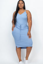 Load image into Gallery viewer, Plus Size Front Tied Ribbon Midi Dress
