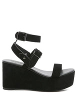 Load image into Gallery viewer, RAG&amp;CO PORTIA LEATHER WEDGE SANDAL
