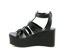 Load image into Gallery viewer, RAG&amp;CO WINDRUSH CAGE WEDGE LEATHER SANDAL
