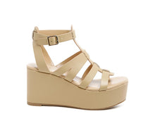 Load image into Gallery viewer, RAG&amp;CO WINDRUSH CAGE WEDGE LEATHER SANDAL
