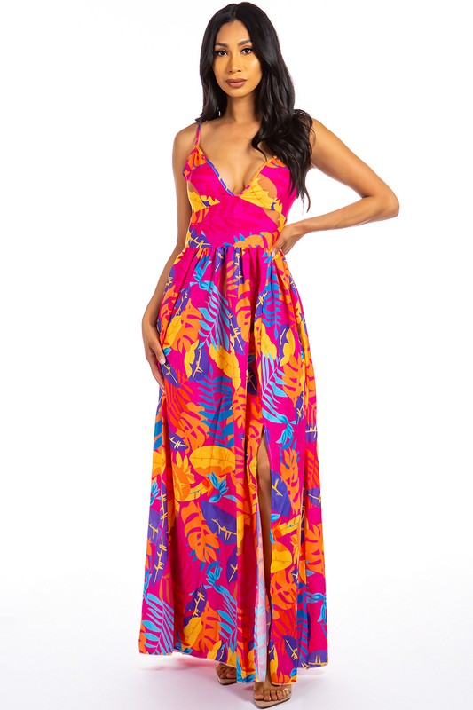 TROPICAL MAXI DRESS