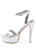 Load image into Gallery viewer, Queen Bee Rhinestone Heeled Sandals
