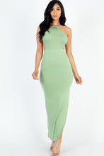 Load image into Gallery viewer, Tie Backless Split Thigh Maxi Dress
