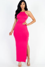 Load image into Gallery viewer, Tie Backless Split Thigh Maxi Dress
