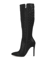 Load image into Gallery viewer, Tinkles Quilted High Heeled Calf Boots
