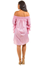 Load image into Gallery viewer, PINK RUFFLED SLEEVE DRESS
