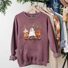 Load image into Gallery viewer, Checkered Fall Tis The Season Graphic Sweatshirt
