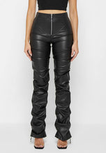 Load image into Gallery viewer, BLACK PU LEATHER PANTS
