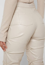 Load image into Gallery viewer, SAND LEATHER PANTS
