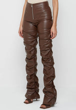 Load image into Gallery viewer, BROWN PU LEATHER PANTS
