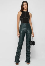 Load image into Gallery viewer, Green PU LEATHER PANTS
