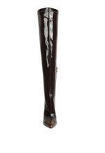 Load image into Gallery viewer, Chimes High Heel Patent Long Boots
