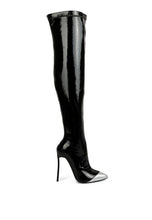 Load image into Gallery viewer, Chimes High Heel Patent Long Boots
