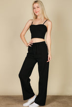 Load image into Gallery viewer, Bustier Cami Top &amp; Slant Straight Pants
