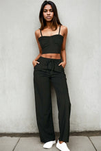 Load image into Gallery viewer, Bustier Cami Top &amp; Slant Straight Pants
