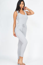 Load image into Gallery viewer, Ribbed Sleeveless Drawstring catsuits Jumpsuit
