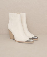 Load image into Gallery viewer, OASIS SOCIETY Zion - Bootie with Etched Metal Toe
