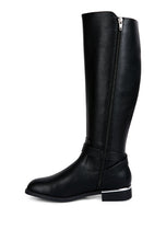 Load image into Gallery viewer, Renny Buckle Strap Embellished Calf Boots
