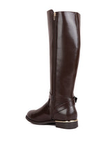 Load image into Gallery viewer, Renny Buckle Strap Embellished Calf Boots
