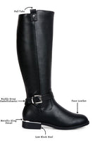 Load image into Gallery viewer, Renny Buckle Strap Embellished Calf Boots
