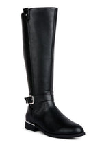 Load image into Gallery viewer, Renny Buckle Strap Embellished Calf Boots
