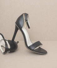 Load image into Gallery viewer, OASIS SOCIETY Dublin - Metal Stud Open Toe Heels
