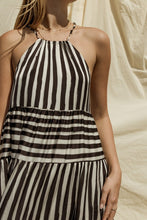 Load image into Gallery viewer, Sleeveless Stripe Maxi Tiered Dress
