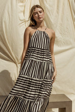 Load image into Gallery viewer, Sleeveless Stripe Maxi Tiered Dress
