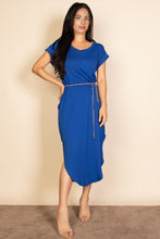 Load image into Gallery viewer, Hidden Pocket Batwing Sleeve V Neck Long Dress
