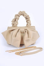 Load image into Gallery viewer, Crinkle Handle Large Bow Tie Clutch Bag
