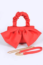 Load image into Gallery viewer, Crinkle Handle Large Bow Tie Clutch Bag
