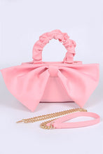 Load image into Gallery viewer, Crinkle Handle Large Bow Tie Clutch Bag
