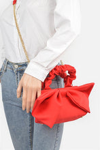 Load image into Gallery viewer, Crinkle Handle Large Bow Tie Clutch Bag
