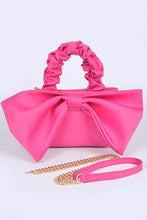 Load image into Gallery viewer, Crinkle Handle Large Bow Tie Clutch Bag
