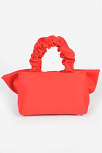 Load image into Gallery viewer, Crinkle Handle Large Bow Tie Clutch Bag
