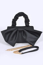 Load image into Gallery viewer, Crinkle Handle Large Bow Tie Clutch Bag
