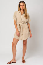 Load image into Gallery viewer, Half Sleeve Button Down Shirt Dress
