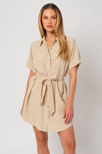 Load image into Gallery viewer, Half Sleeve Button Down Shirt Dress
