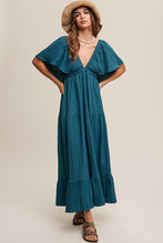 Load image into Gallery viewer, V-neck Ruffle Sleeve Flowy Vacation Dress
