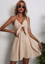 Load image into Gallery viewer, V-neck front bow dress
